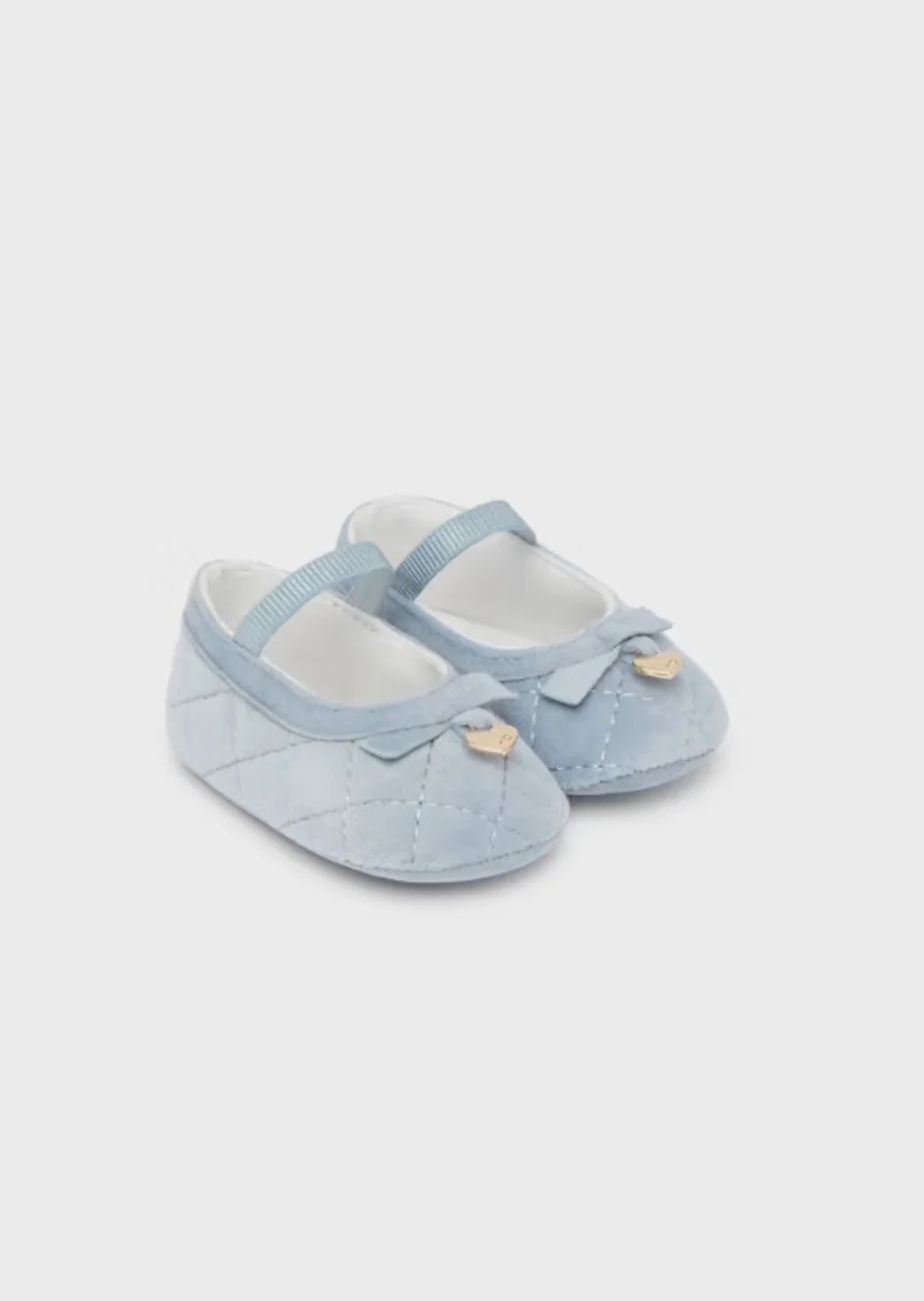 Baby Girls Blue Velvet Shoes