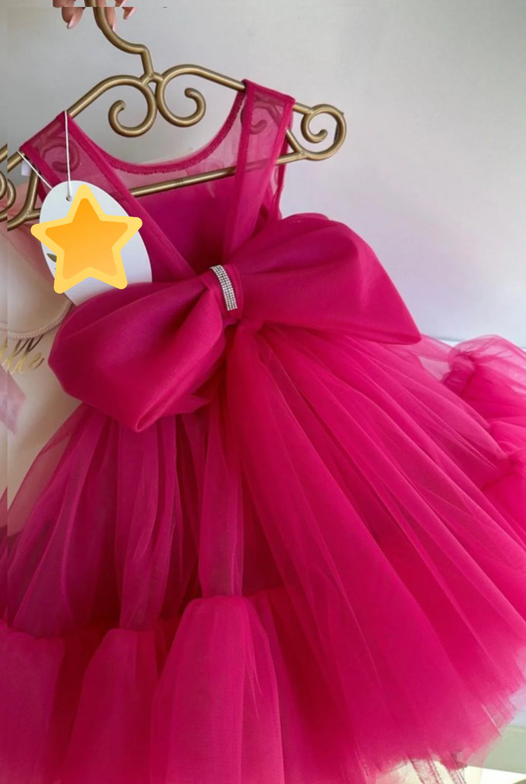 Girls Fuchsia Tulle Dress