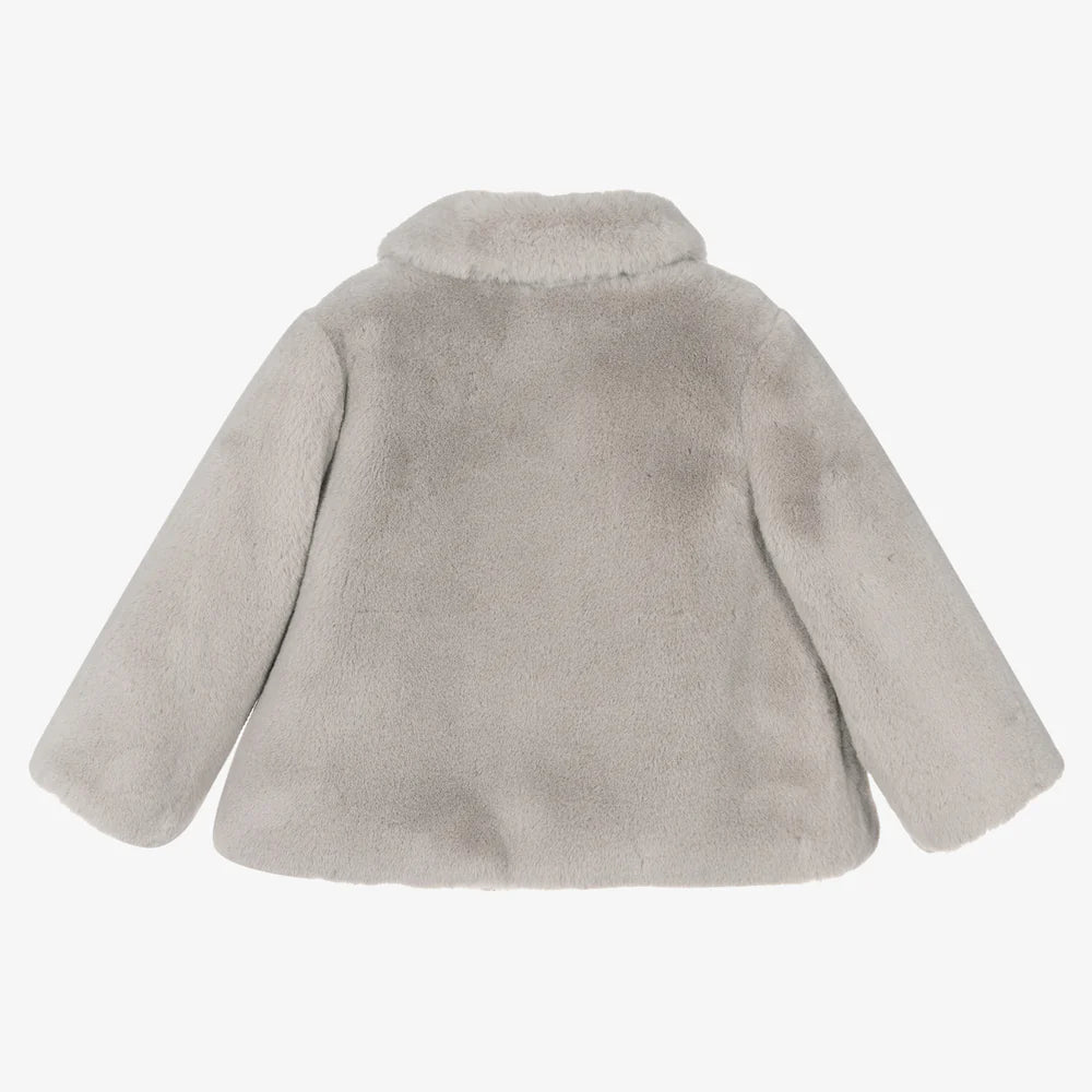 Grey Faux Fur Coat