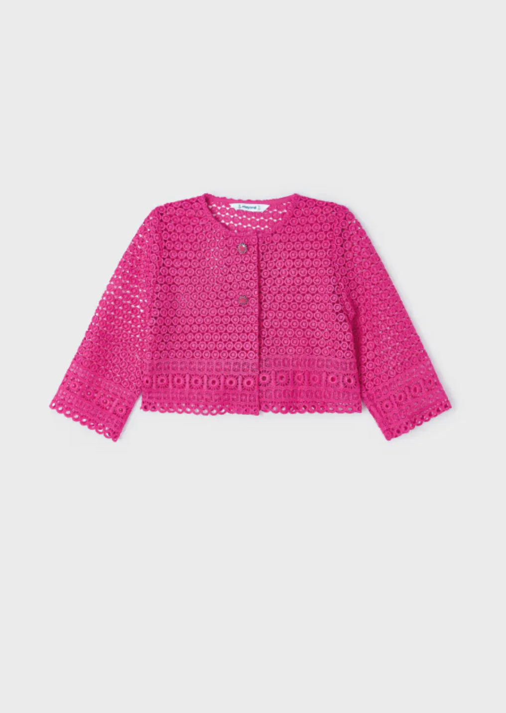 Girls Pink Guipur Jacket