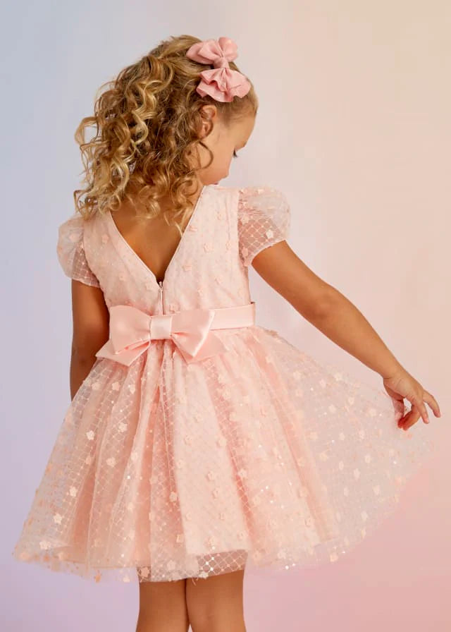 Blush Sequined Tulle Dress