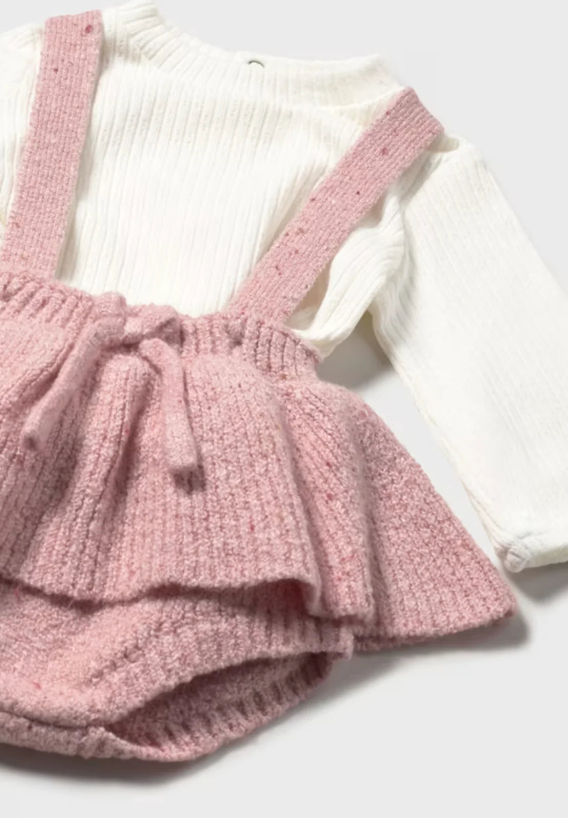 Baby Girls Pink Cotton Knit Shorts Set