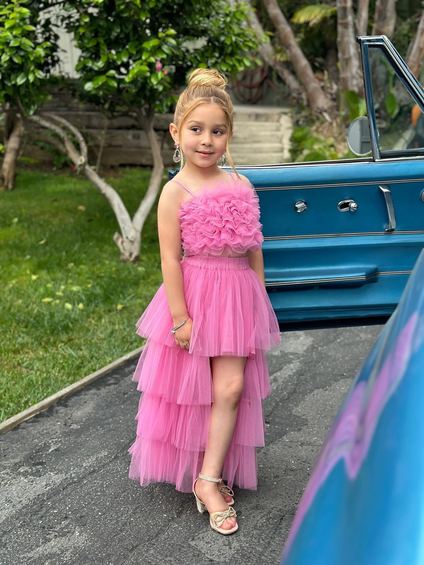 Candy Pink Tulle Skirt Set