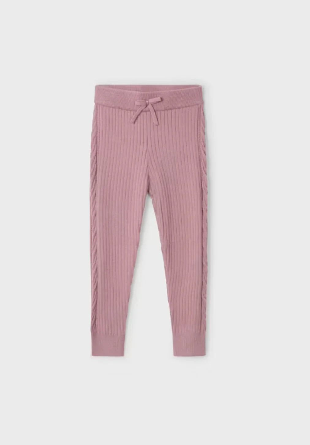 Girls Pink Knit Leggings