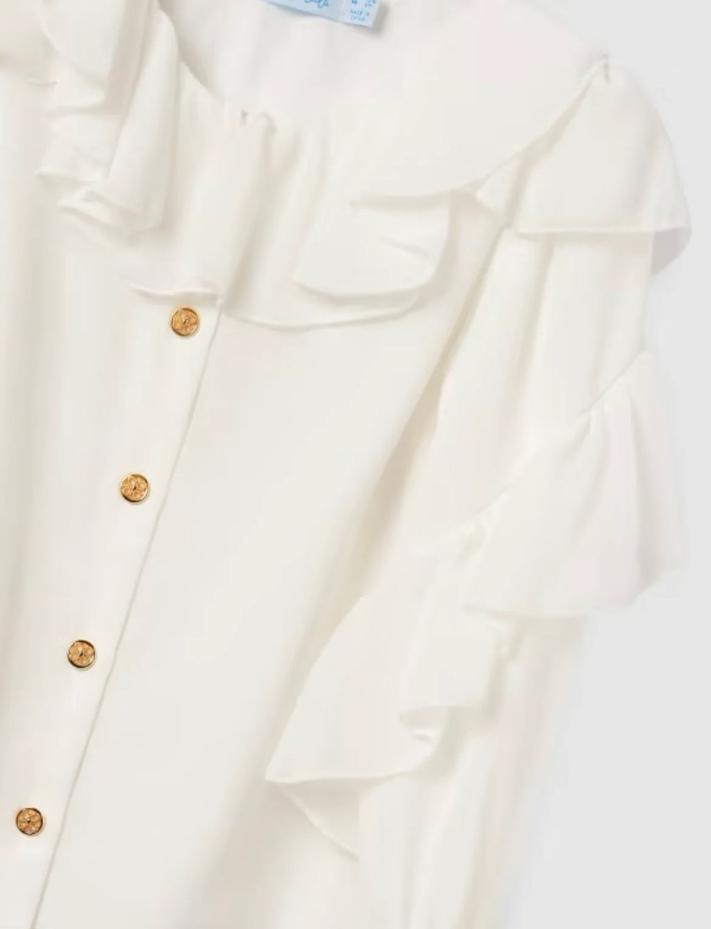 Girls White Chiffon Blouse