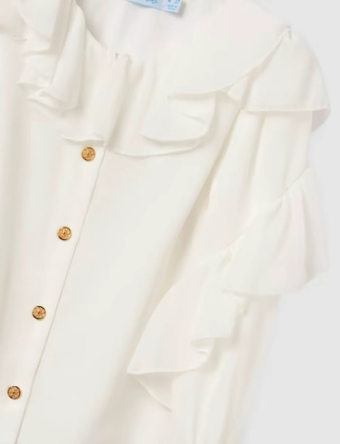 Girls White Chiffon Blouse