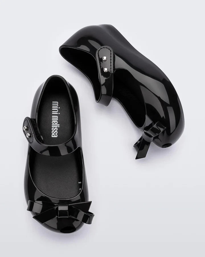 Mini Melissa Black Bow Shoes