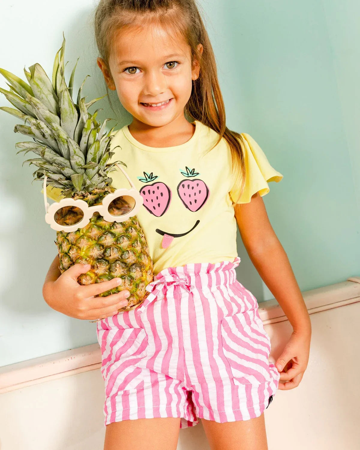 Girls Stripes Bubble Shorts