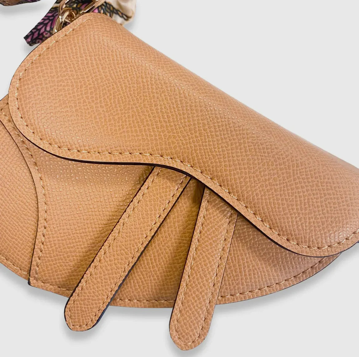 Girls Beige Saddle Purse