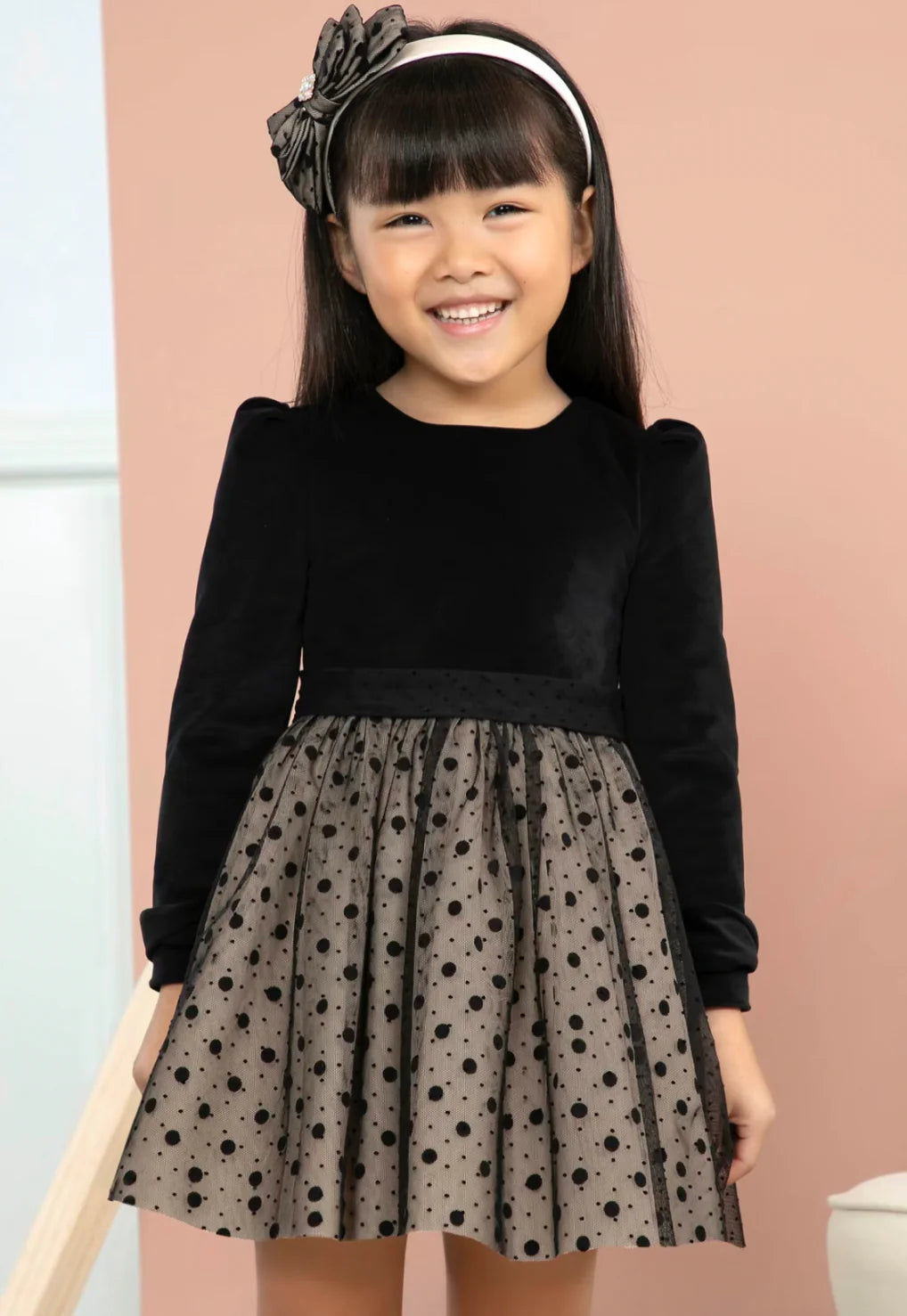 Black Velvet & Tulle Dress