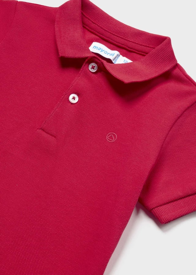Red Cotton Polo Shirt