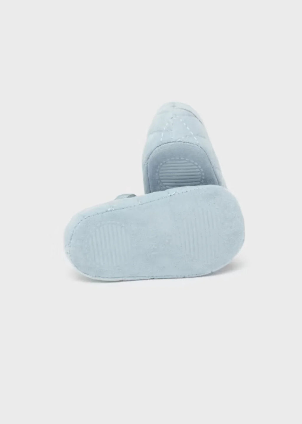 Baby Girls Blue Velvet Shoes