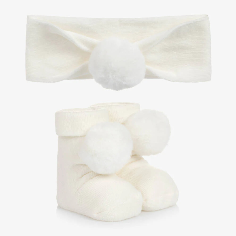 Ivory Headband & Socks Set