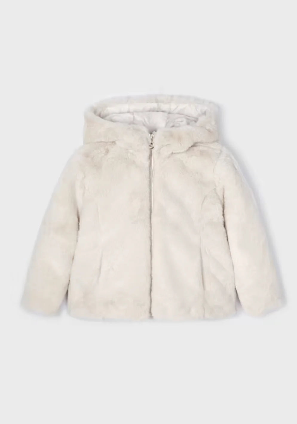 Off White Faux Fur Jacket