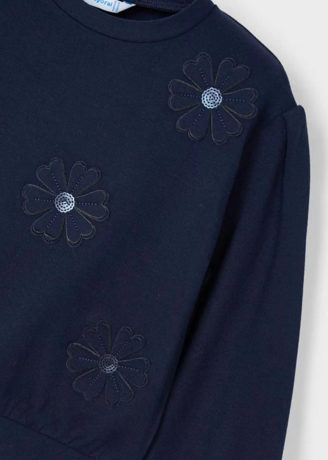 Girls Floral Applique Sweatshirt