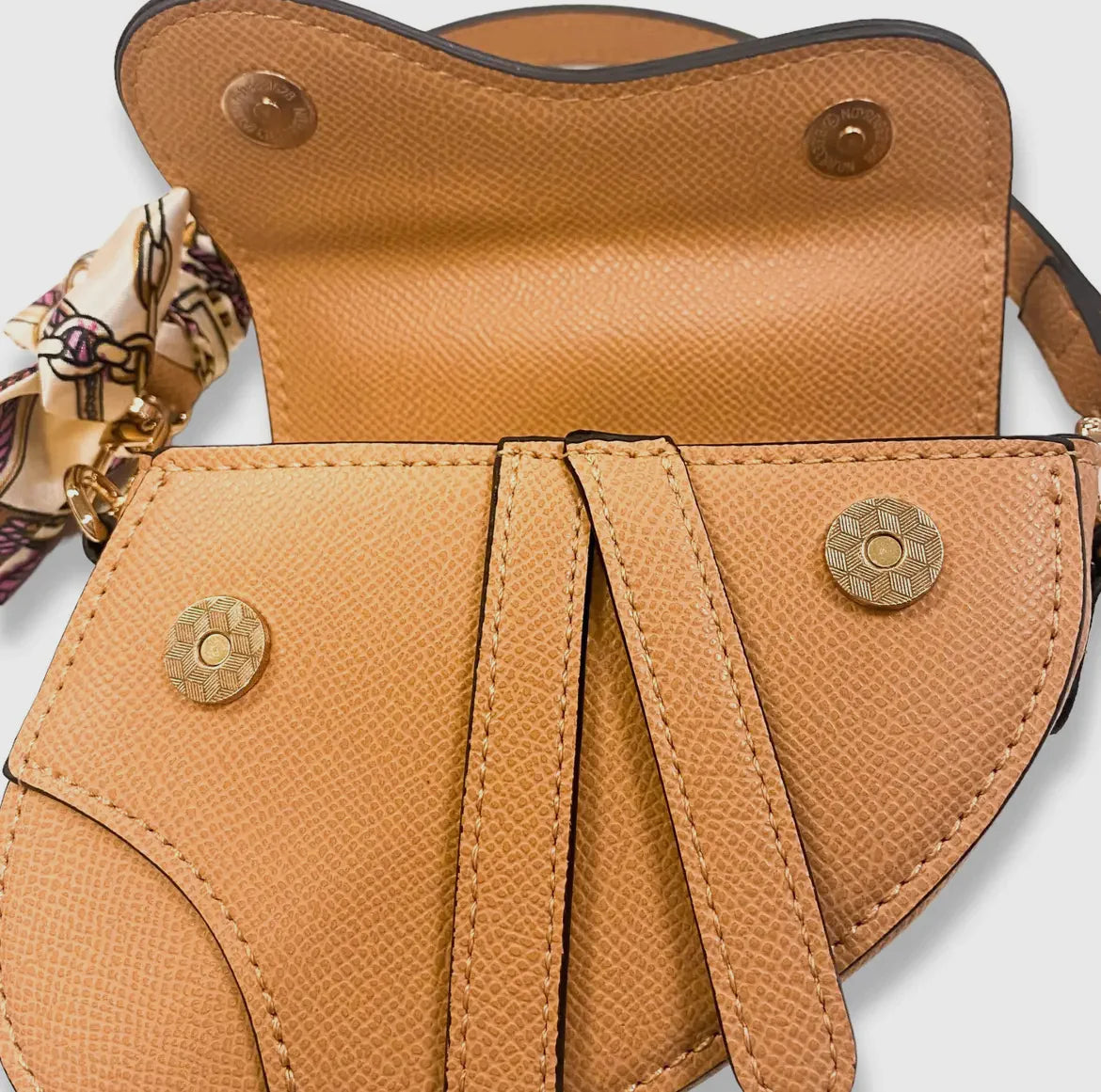 Girls Beige Saddle Purse
