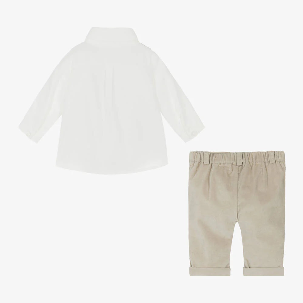 Baby Boys Beige Outfit Set