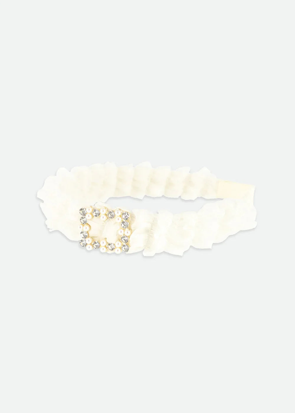Off White Tulle Headband