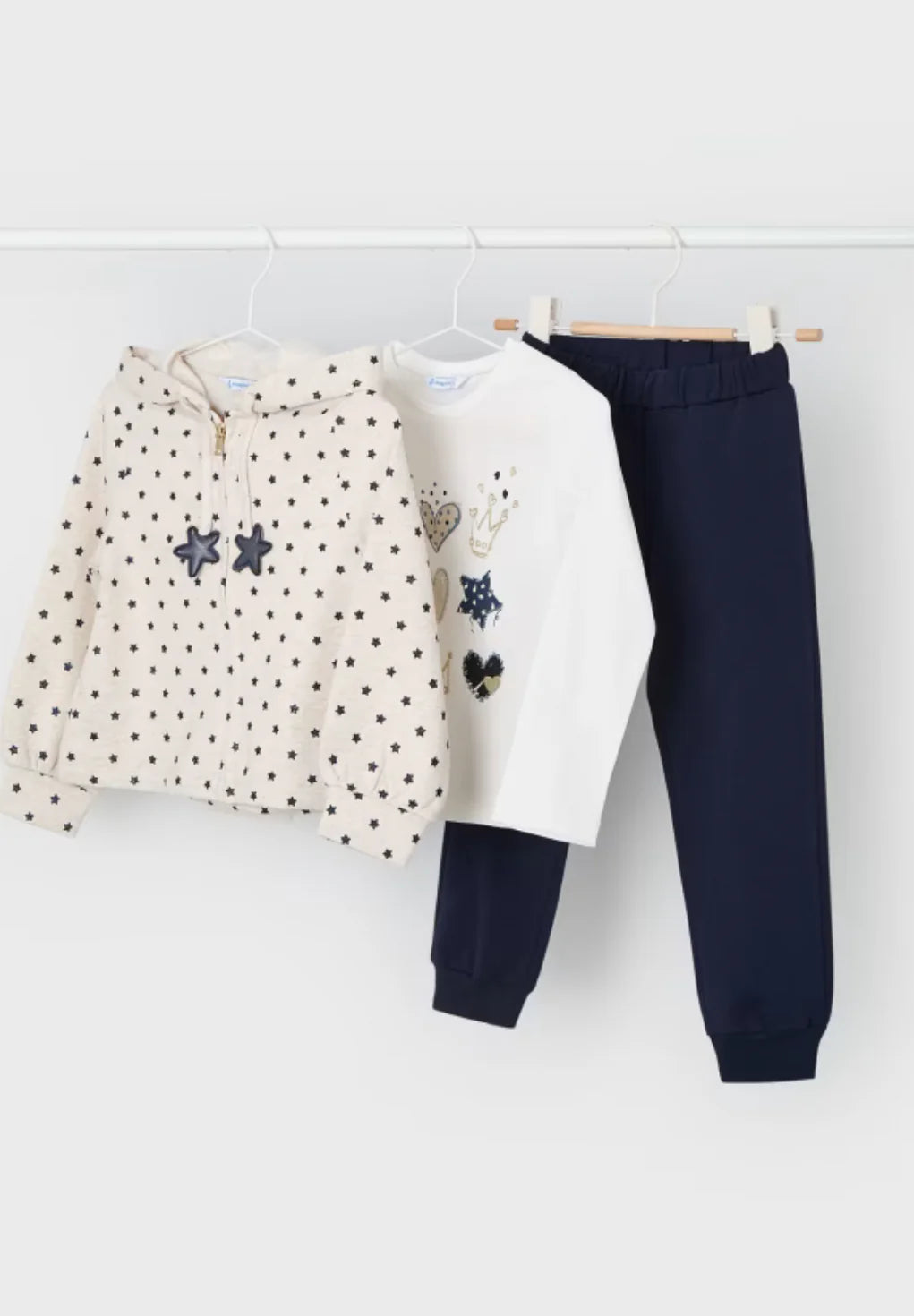 Girls Navy Stars Tracksuit