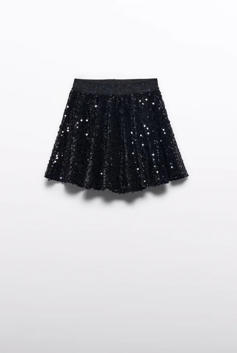 Girls Black Sequin Skirt