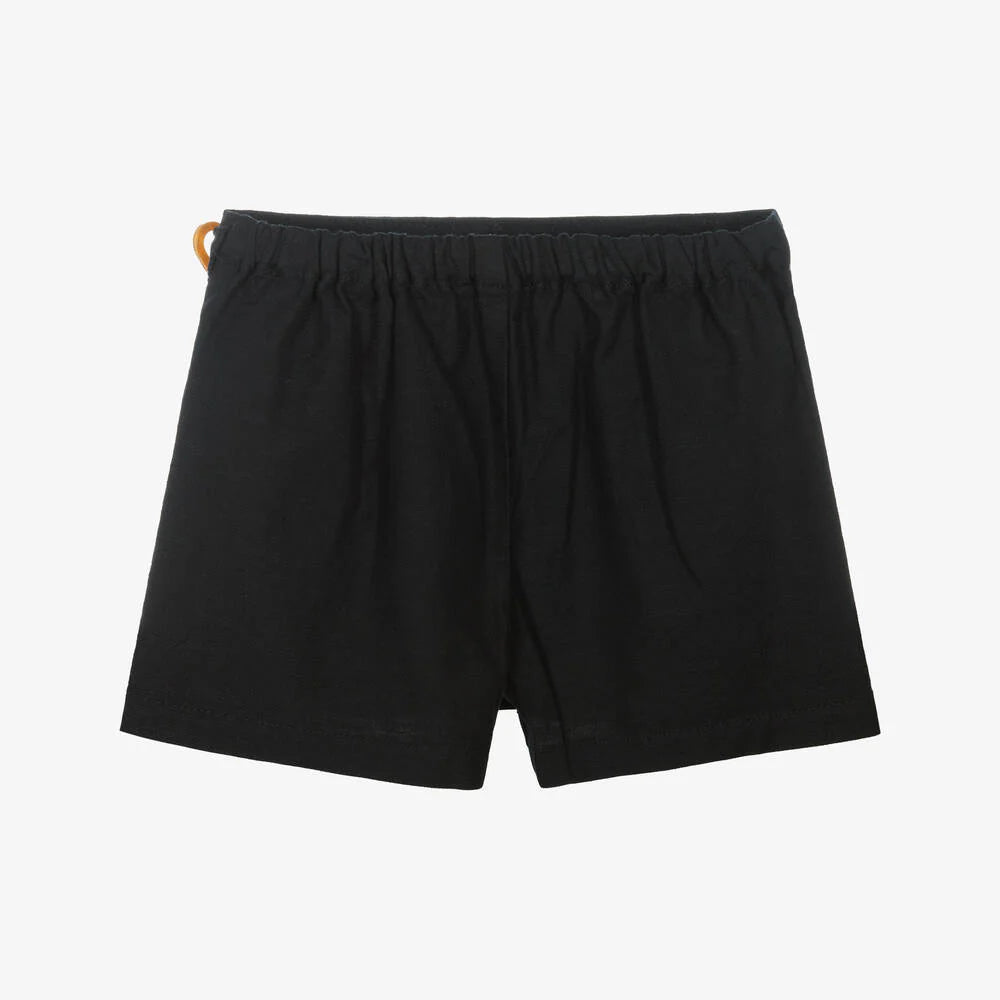 Girls Black Cotton Skort
