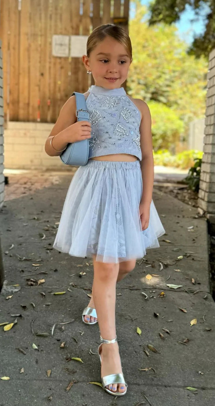 Sky Blue Tutu Skirt Set
