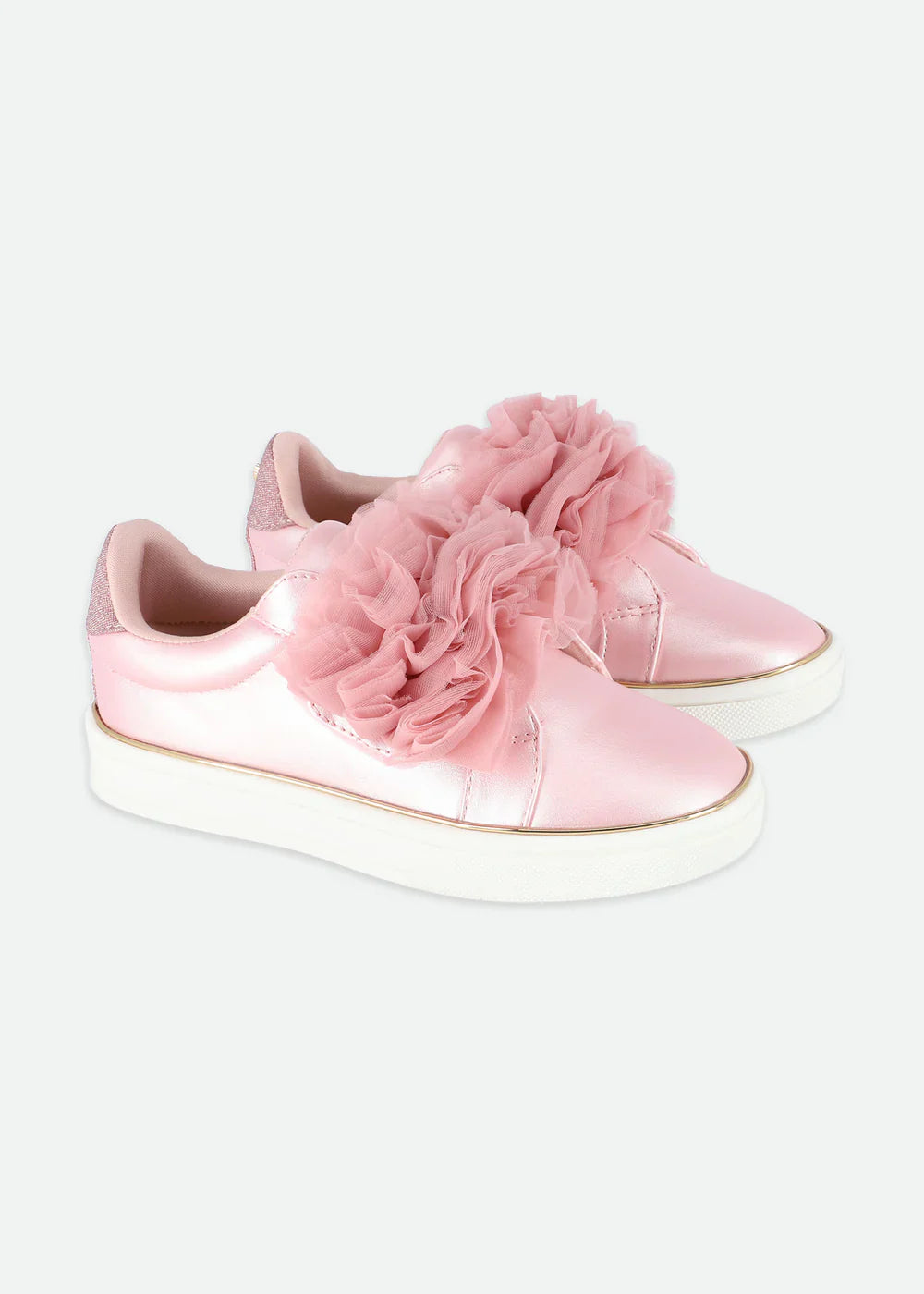 Girls Pink Ruffle Shoes