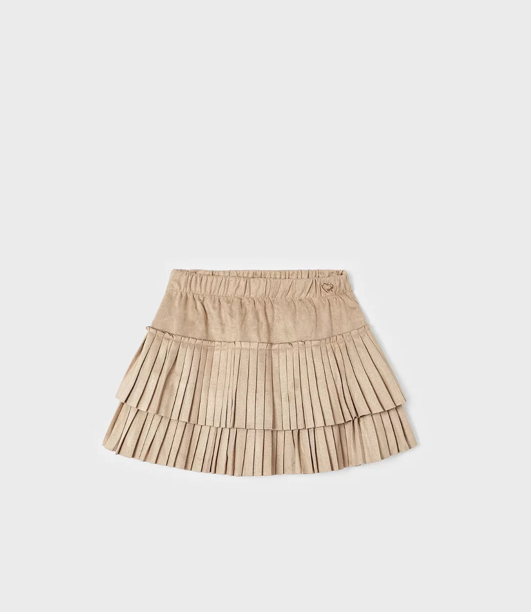 Beige Faux Suede Skirt