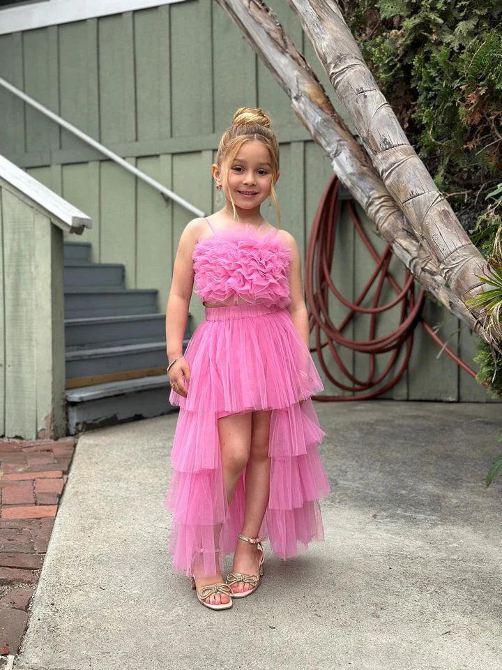 Candy Pink Tulle Skirt Set