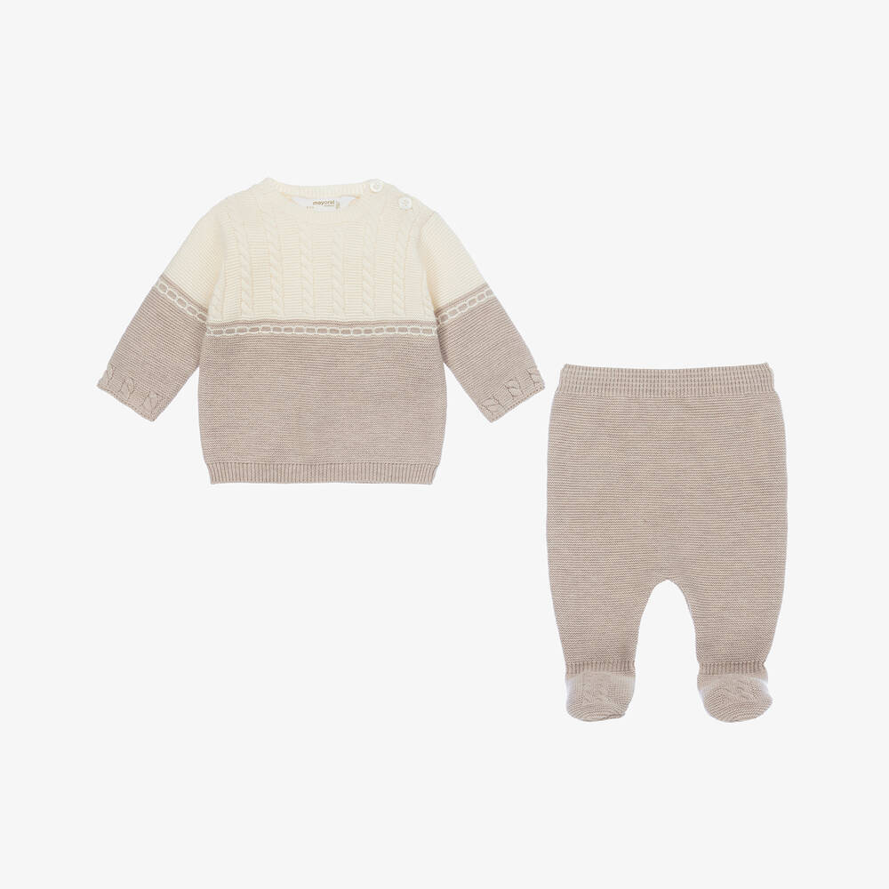 Newborn Beige Knit Set