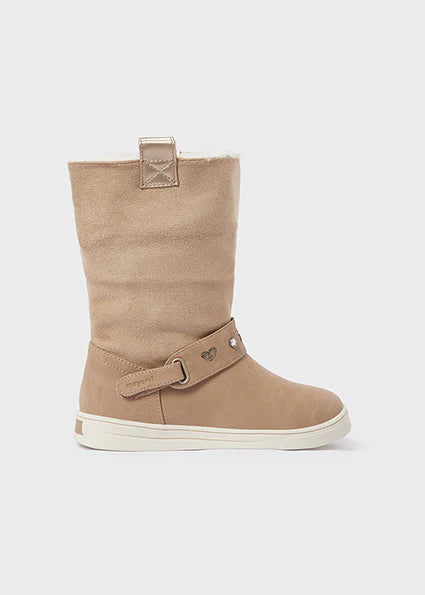 Beige Faux Fur Boots