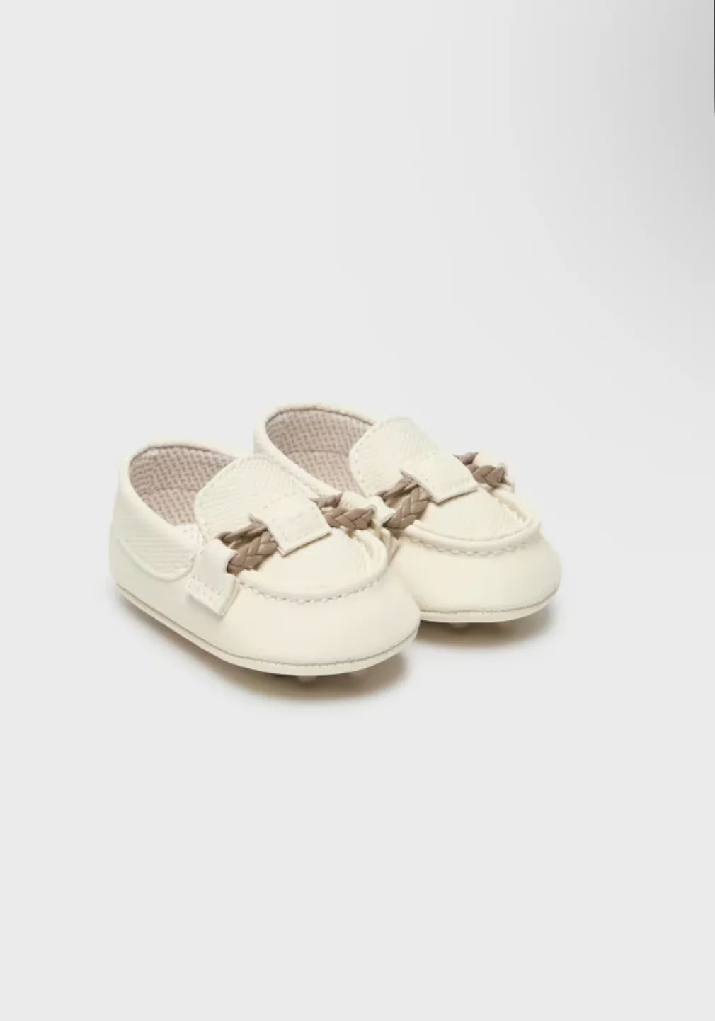 Baby Boys Off White Moccasins
