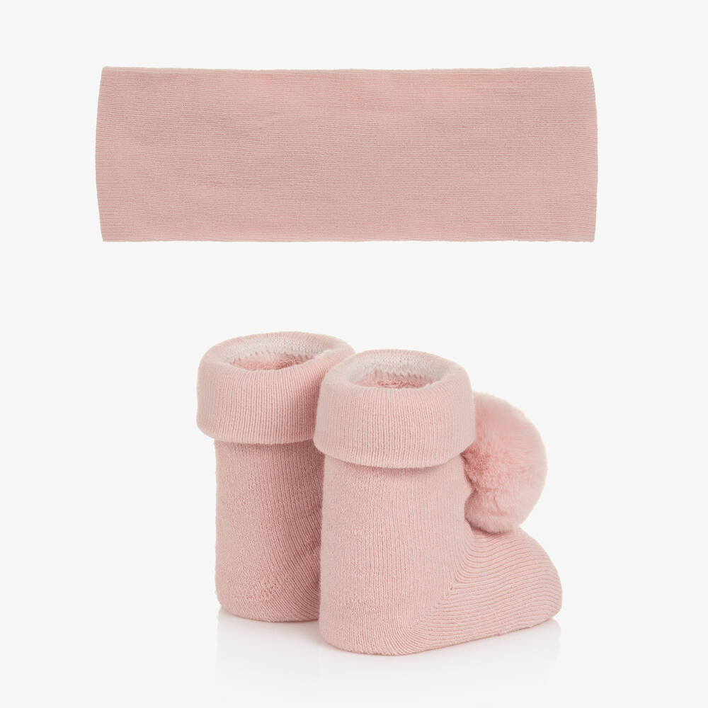 Pink Headband & Socks Set
