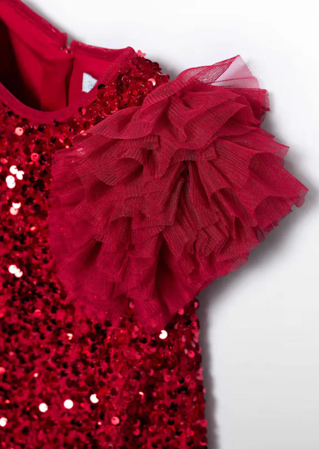 Girls Red Sequined Dress
