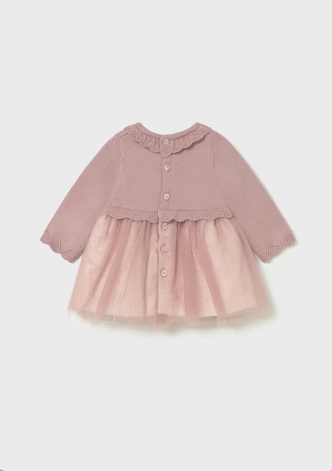 Baby Girls Pink Knit Tulle Dress