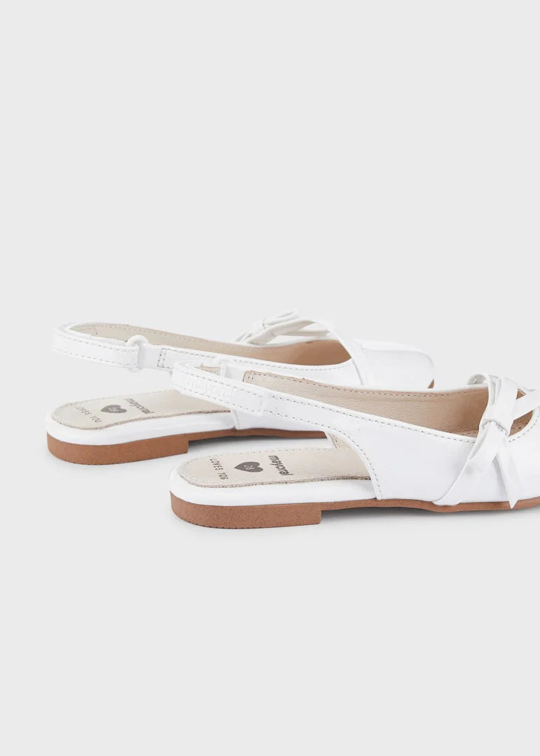 White Sling Back Shoes