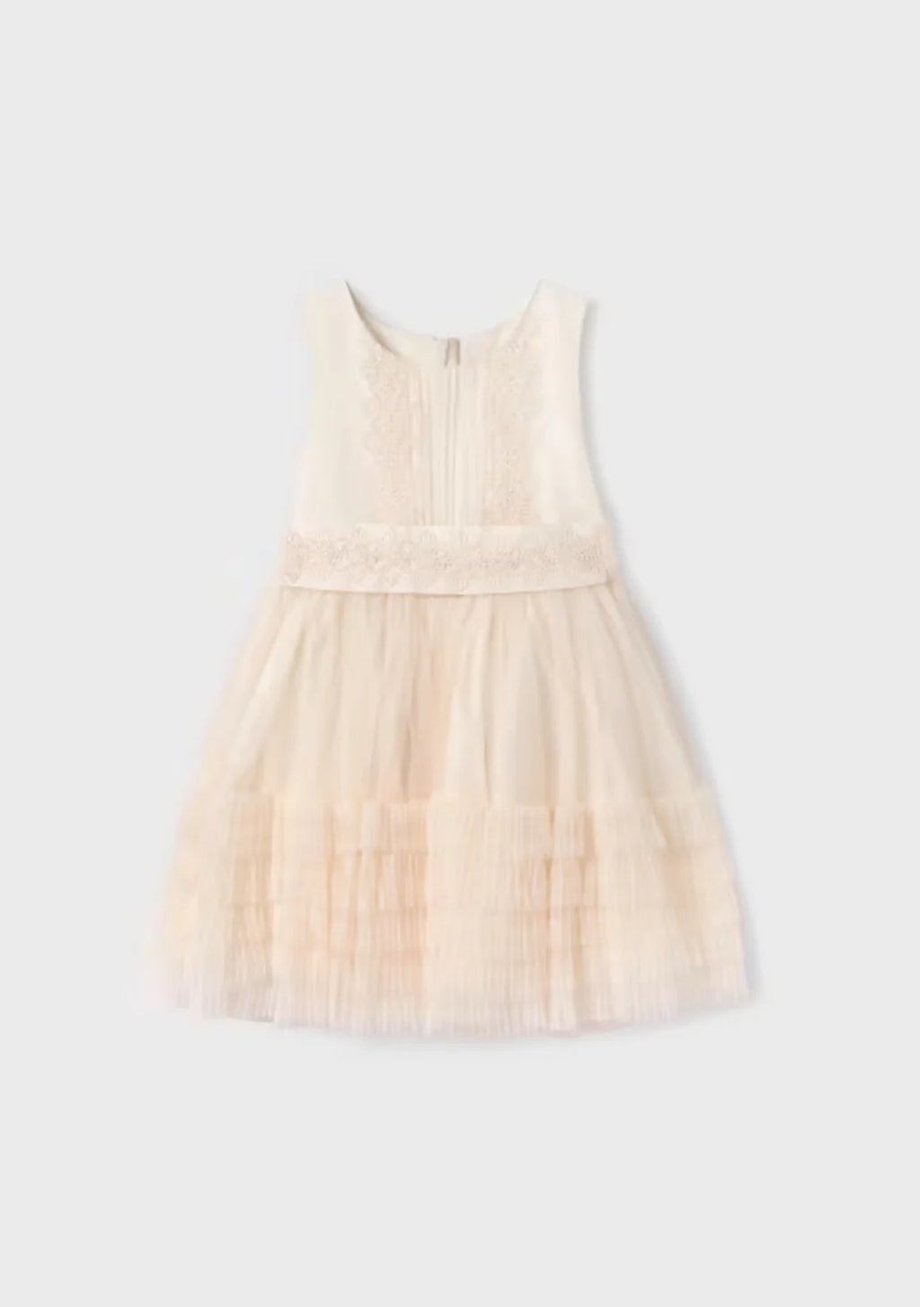 Girls Off White Tulle Dress