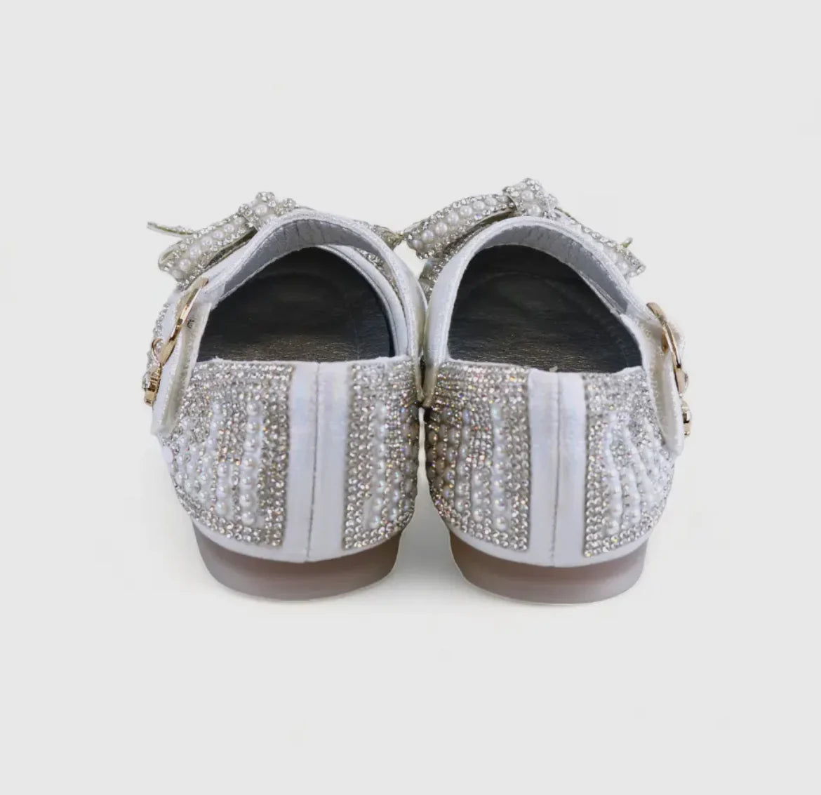 Silver Pearl & Rhinestone Shoes