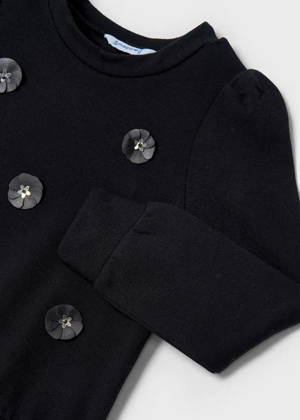 Girls Black Dressy Sweatshirt