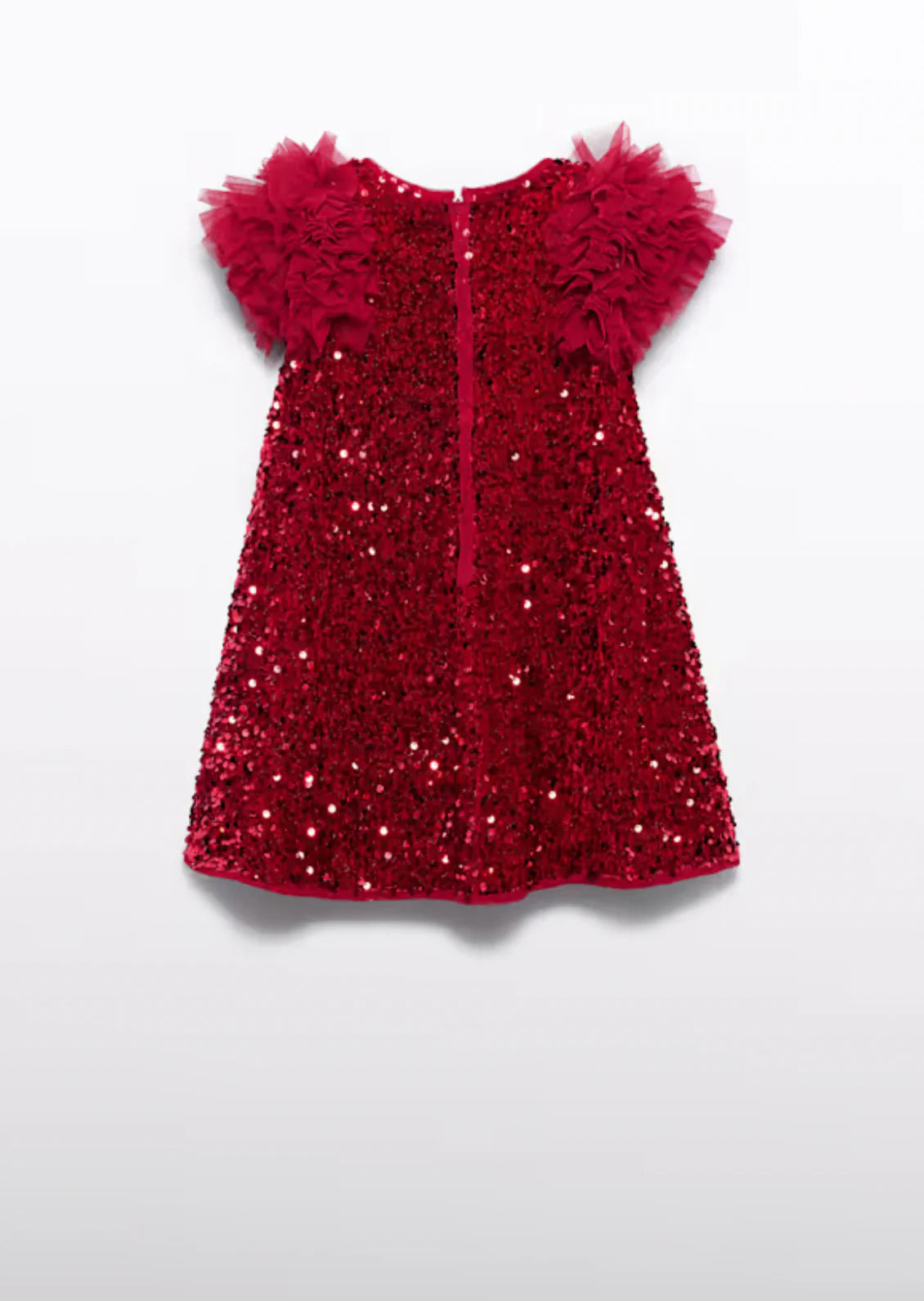 Girls Red Sequined Dress