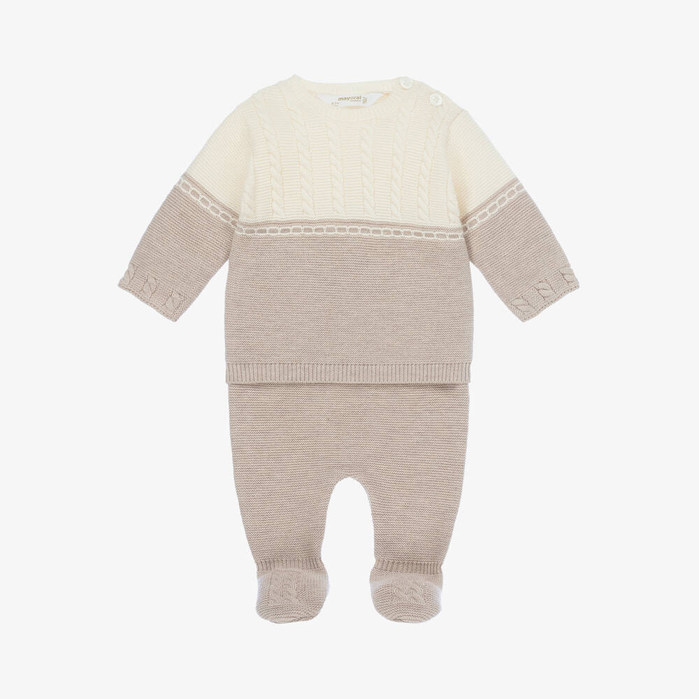 Newborn Beige Knit Set