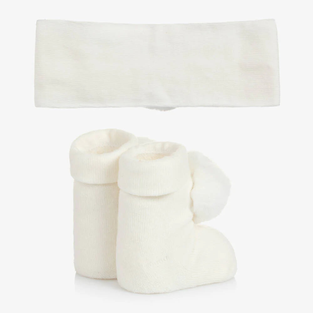 Ivory Headband & Socks Set