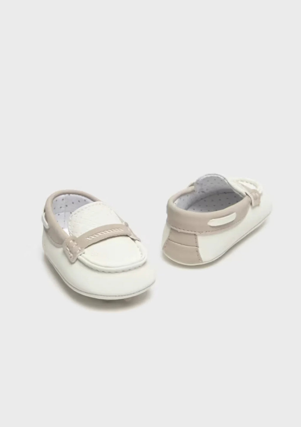 Baby Boys White Moccasins