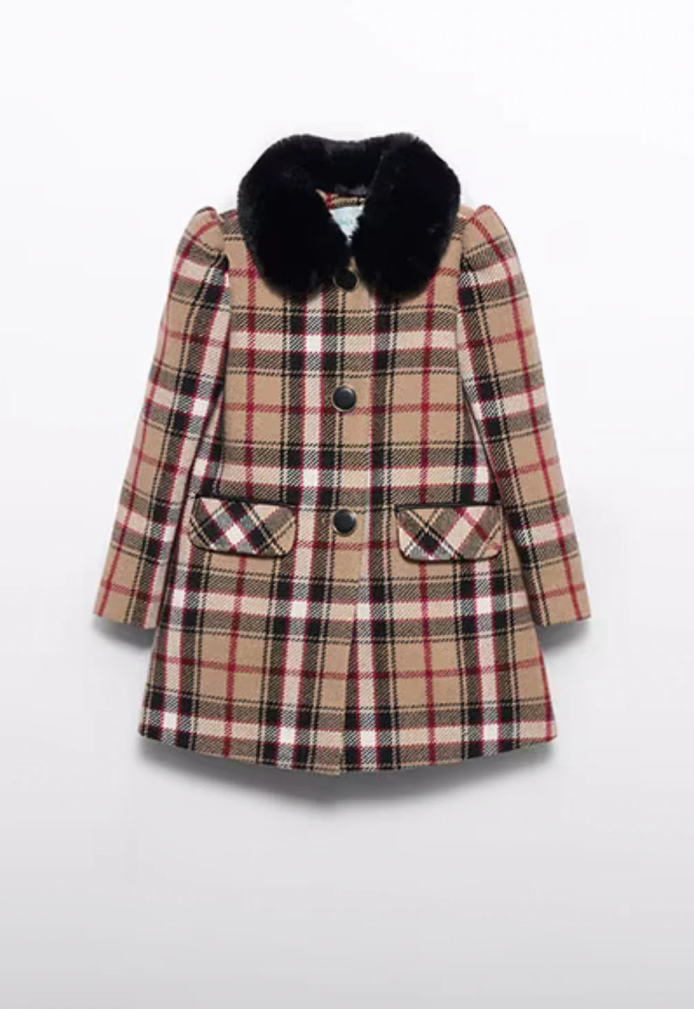 Girls Plaid Coat