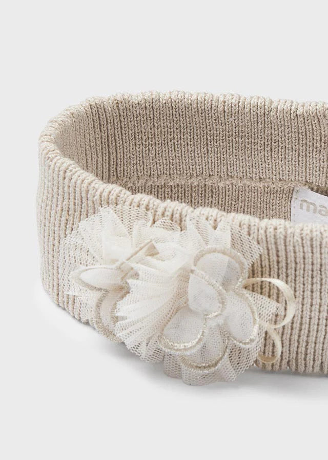 Beige Flower Headband