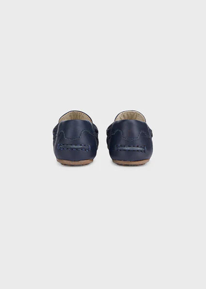Navy Blue Suede Loafers