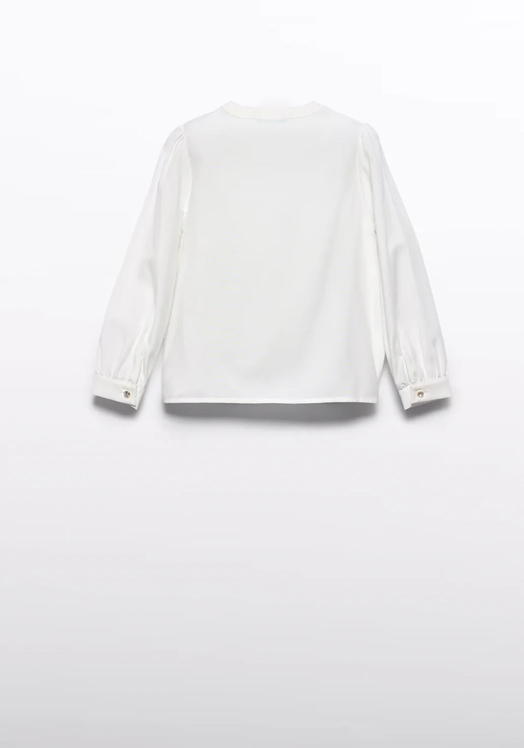 Girls Off White Ruffled Blouse