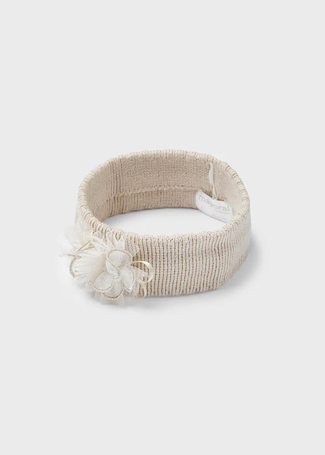 Beige Flower Headband