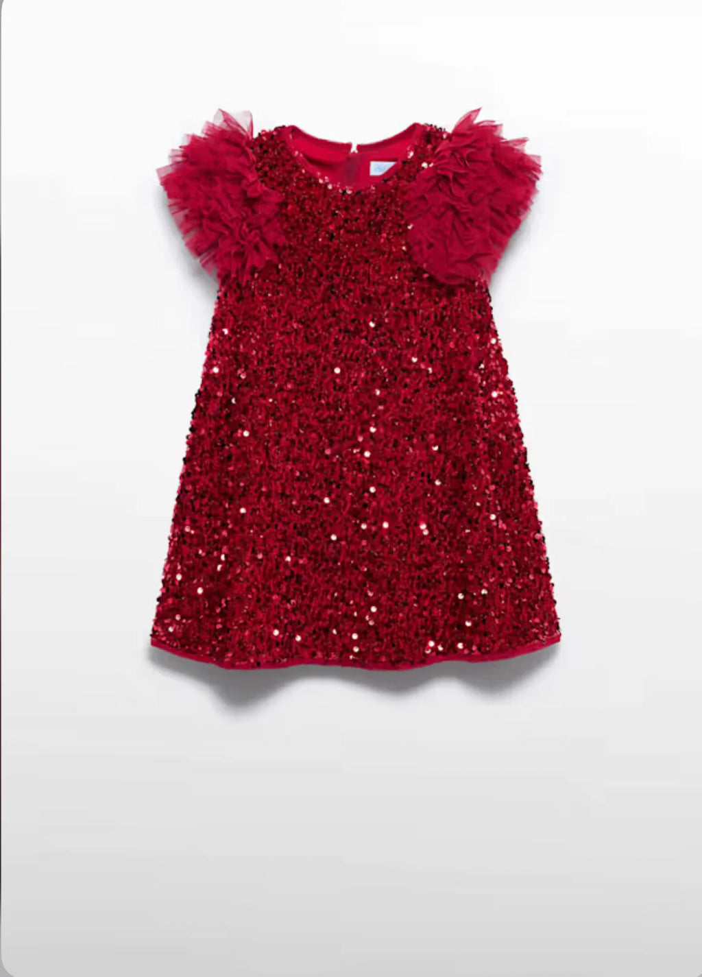 Girls Red Sequined Dress