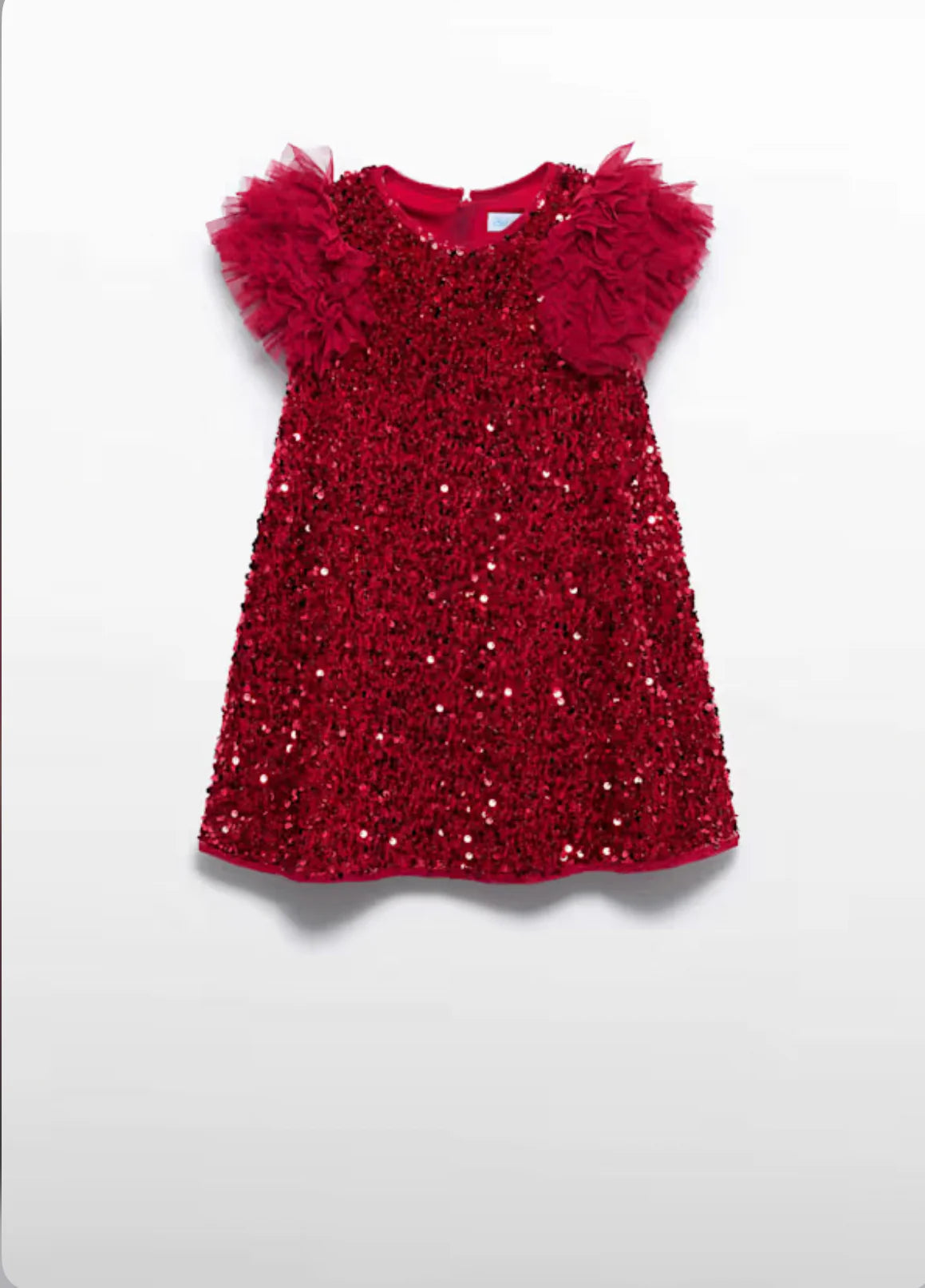 Girls Red Sequined Dress